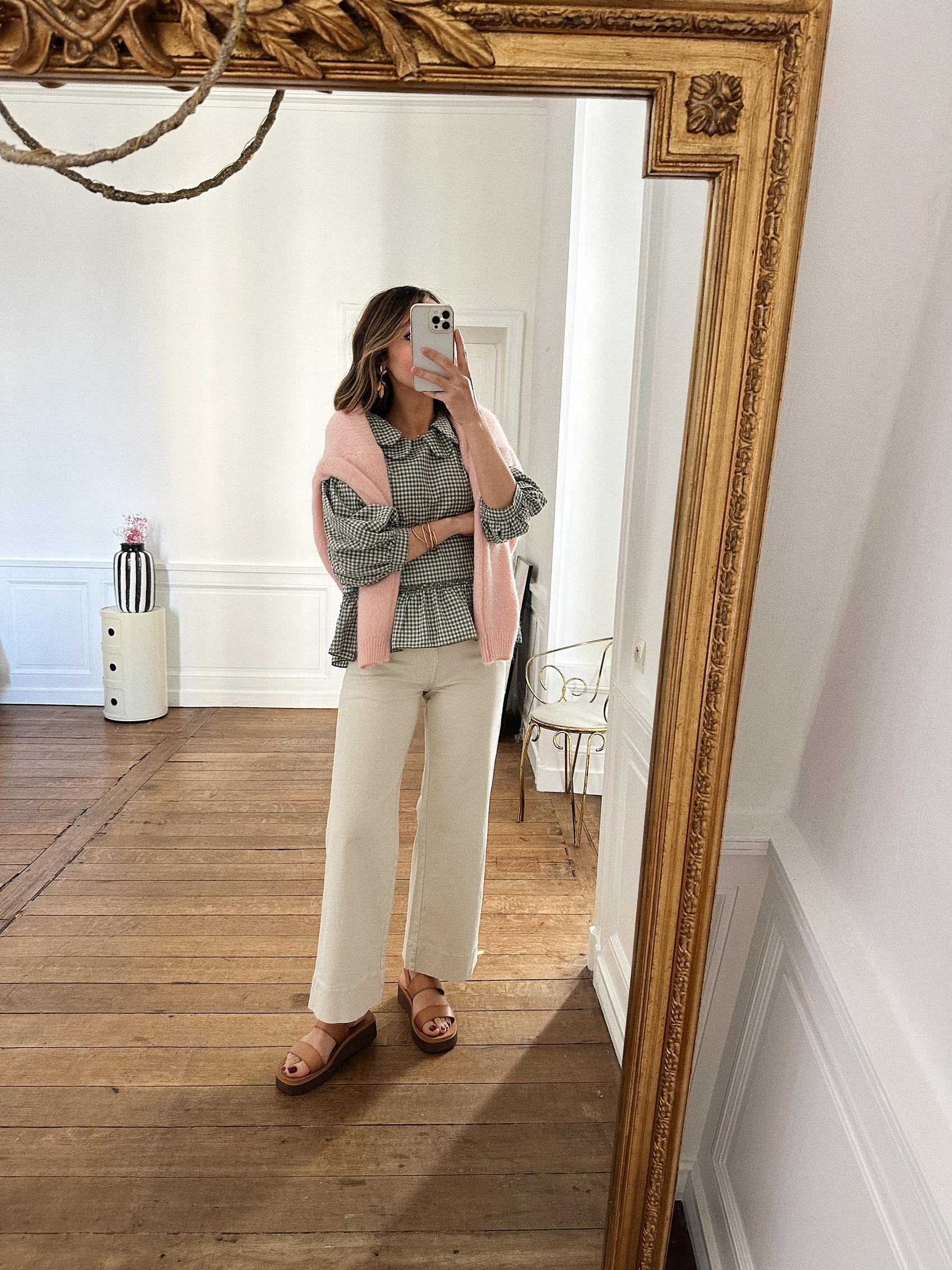 Gilet Fanny rose pale Manon Calleja