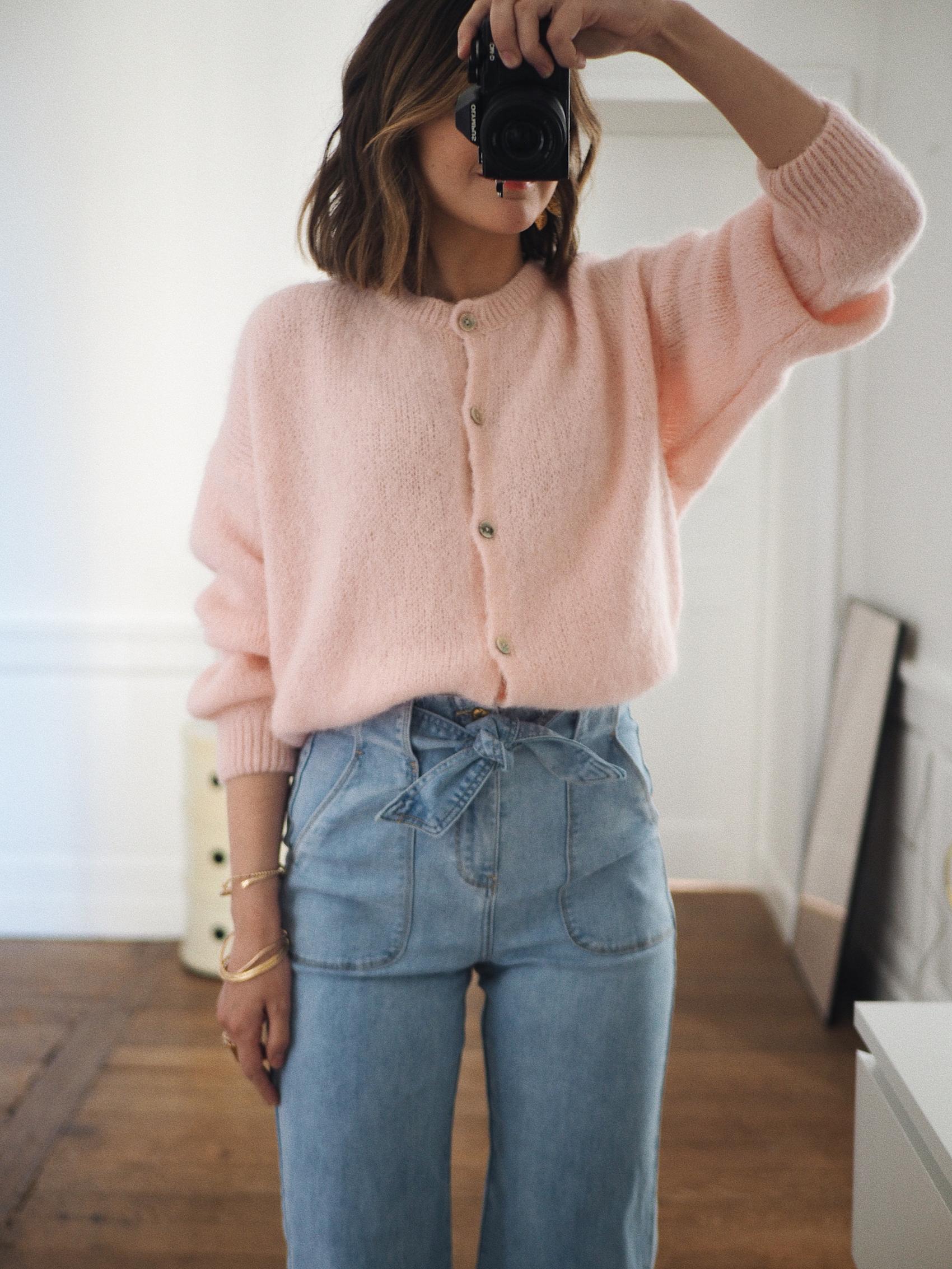 Gilet rose pale deals