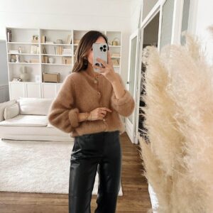 Gilet Stéphanie noisette