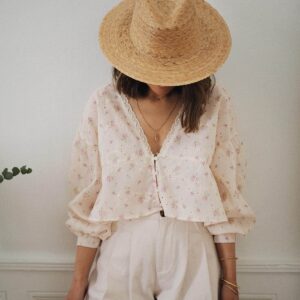 Top Fleur à motifs