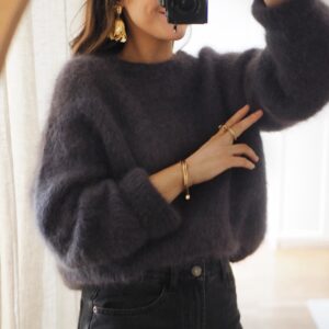 Pull Bergame gris foncé