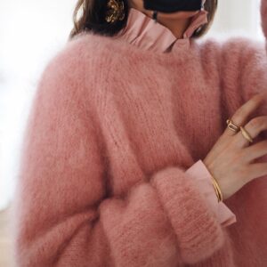 Pull Bergame rose thé