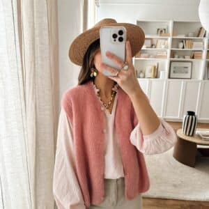 Gilet Sibel rose