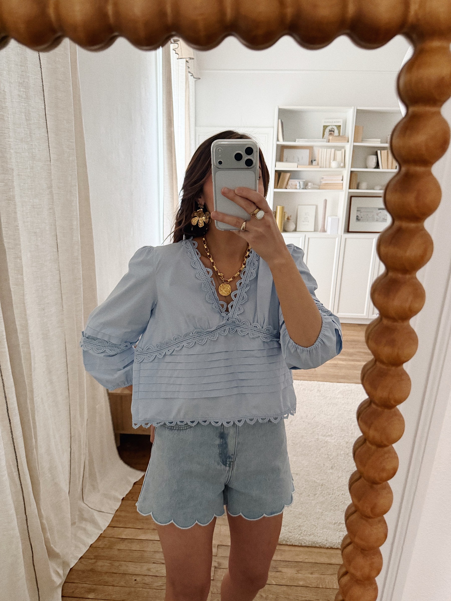 Blouse Selene bleu 1 - Vetement - Blouse - Femme - Haut - Manon Calleja