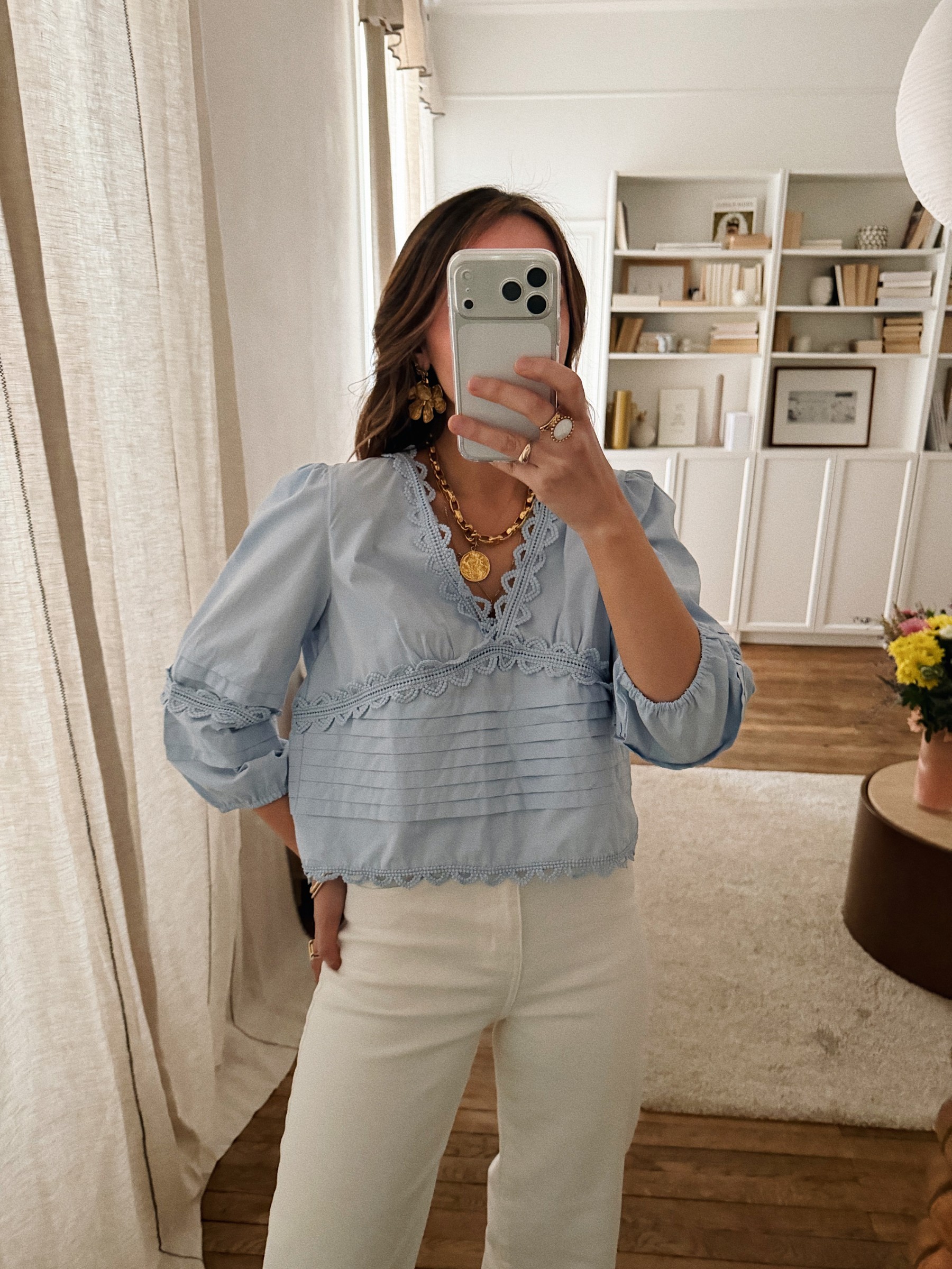 Blouse Selene bleu 2 - Vetement - Blouse - Femme - Haut - Manon Calleja