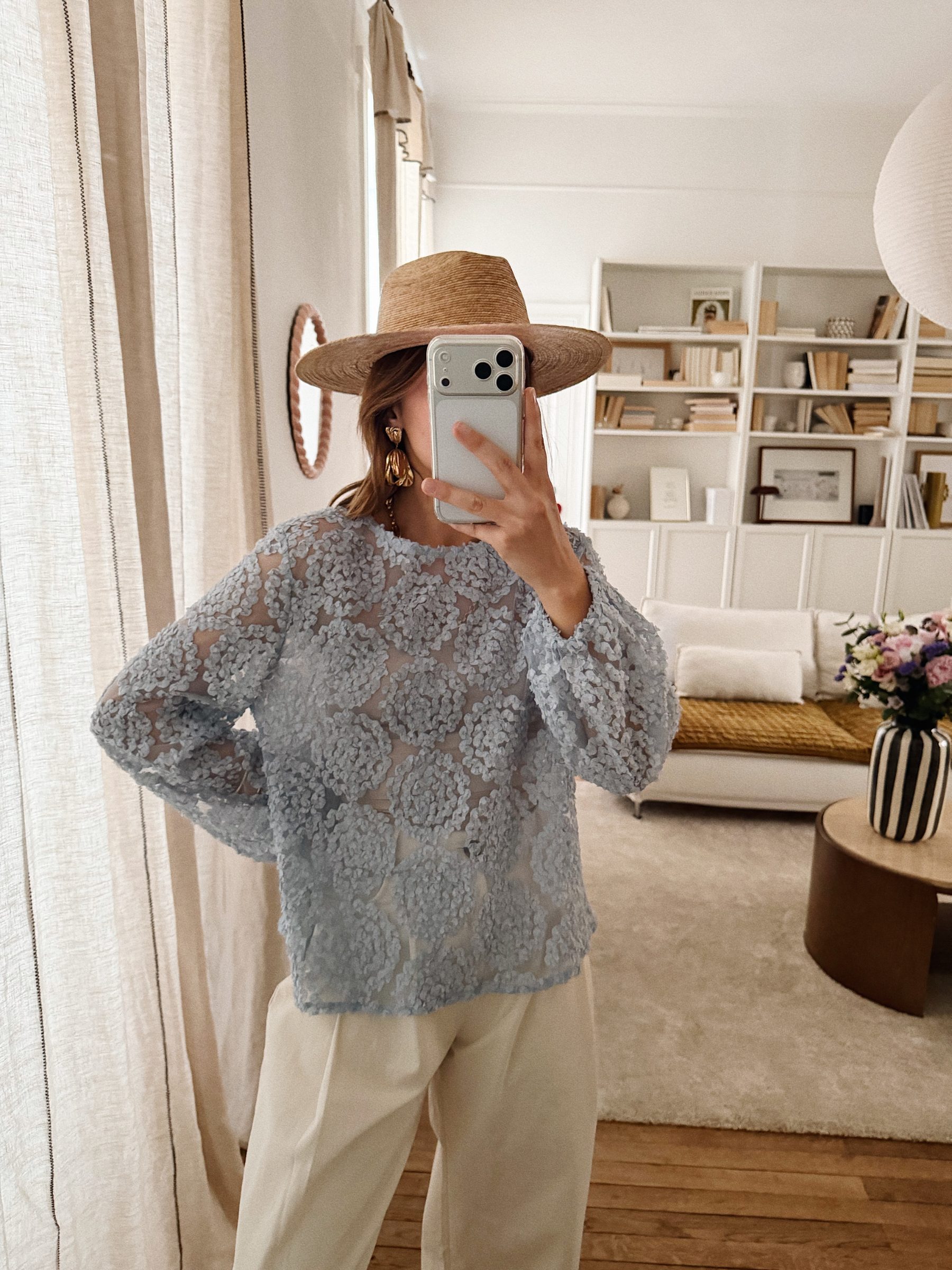 Blouse Agathe bleue 1 Blouse Agathe bleue 1