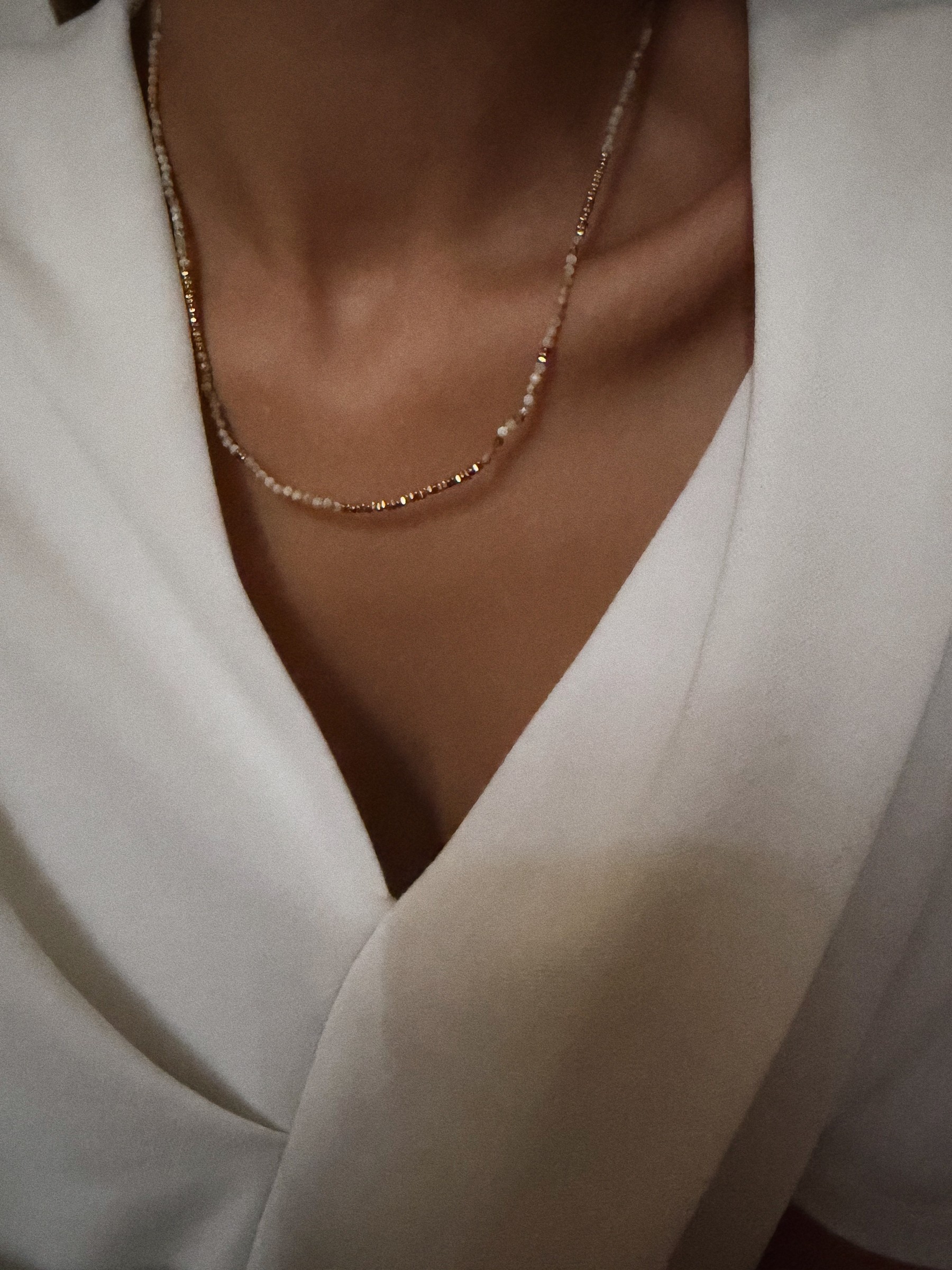 Collier Foule beige 2 Collier Foule beige 2