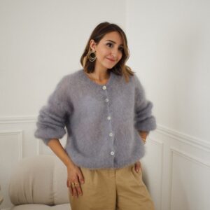 Gilet Parme bleu brume 5