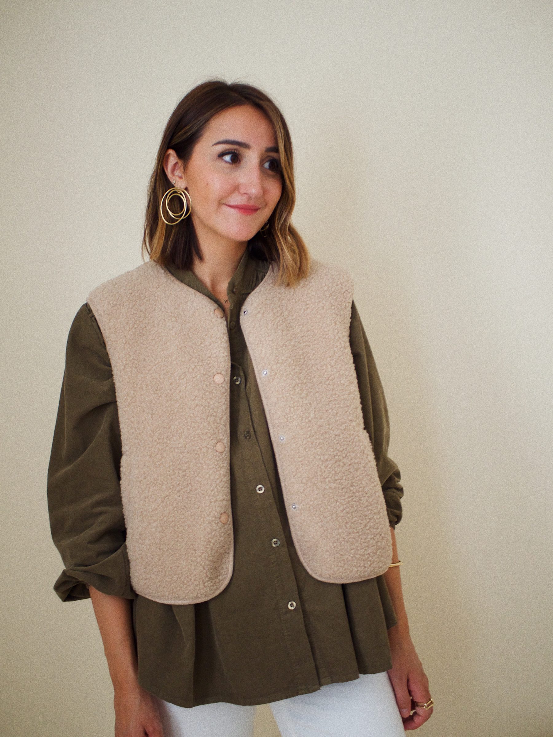 Gilet Zoé beige 1