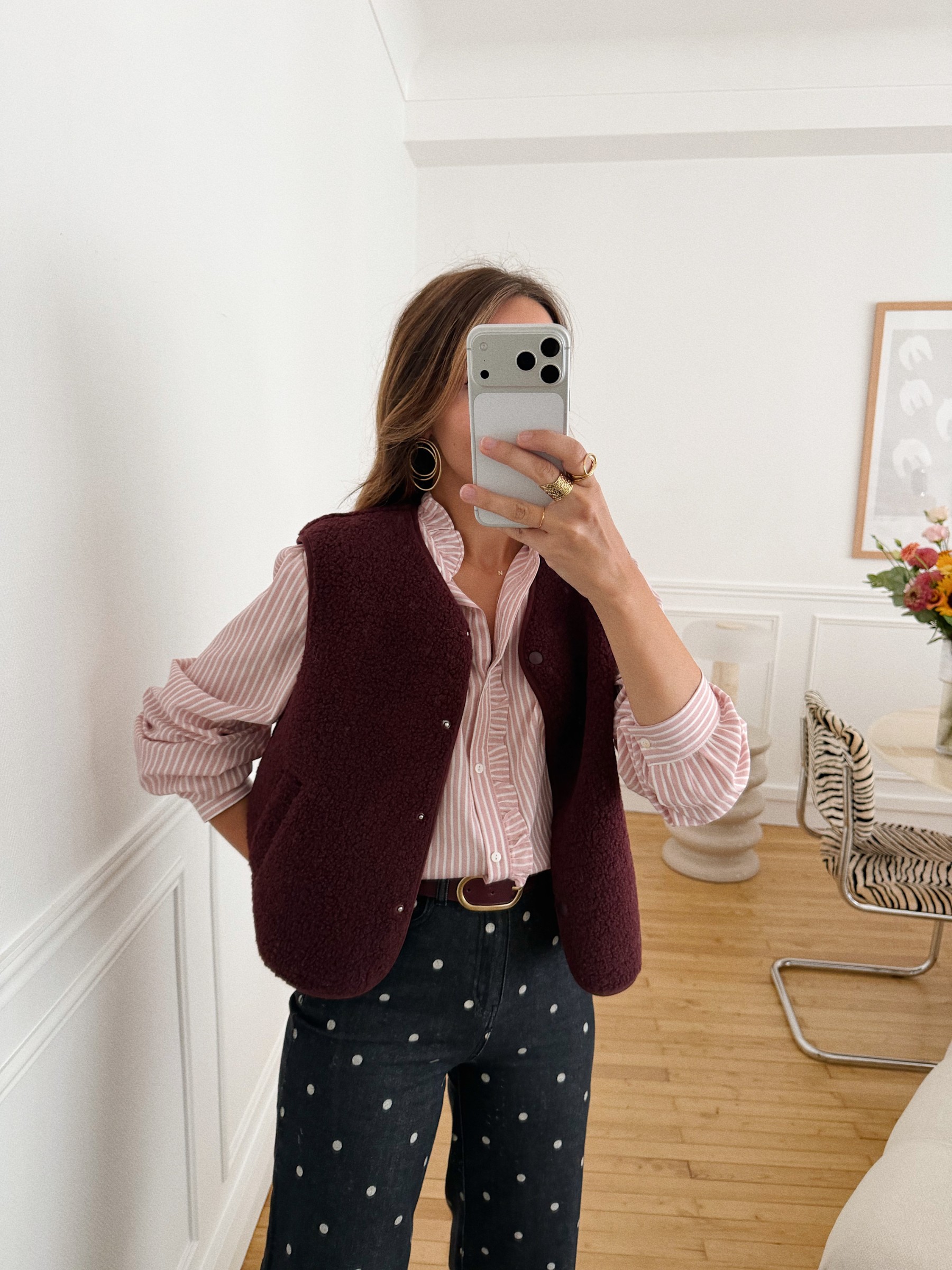 Gilet Zoé prune 1 Gilet Zoé prune 1