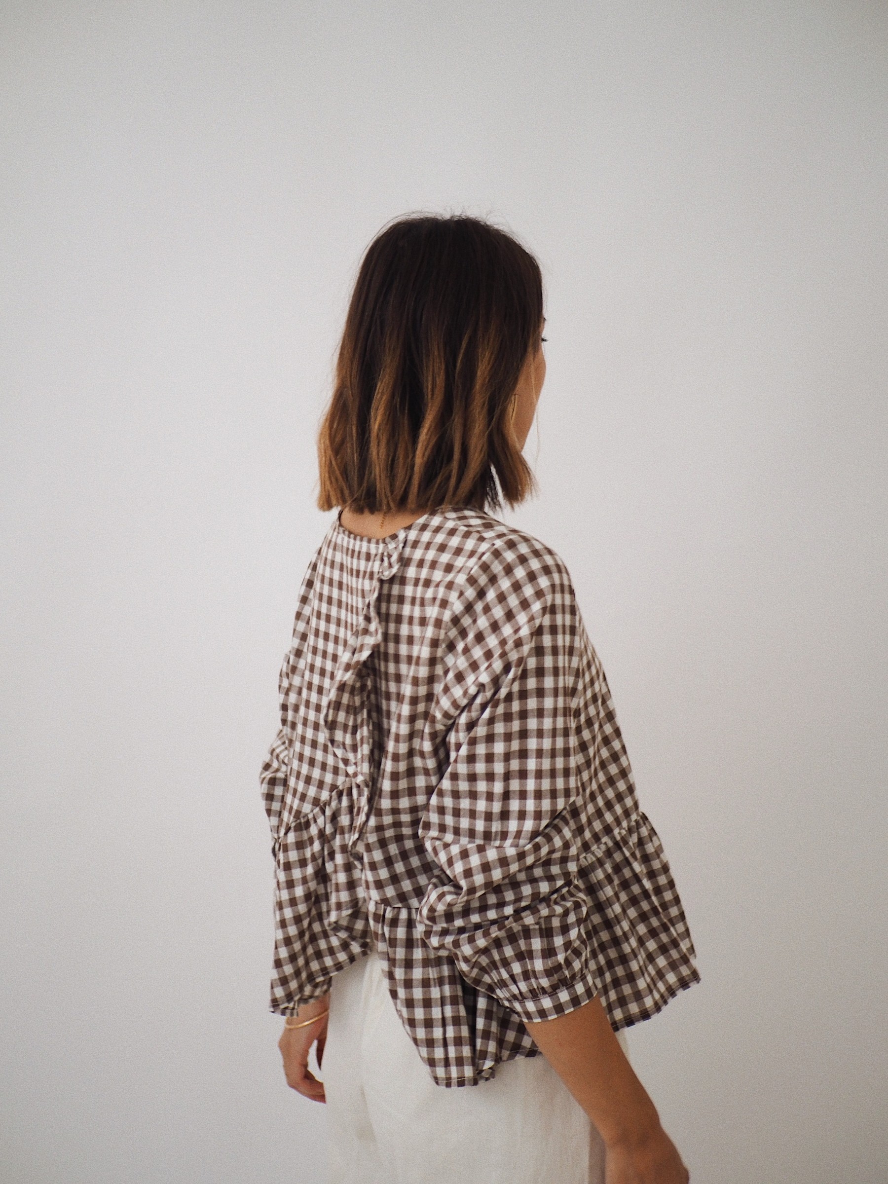 Blouse Charlotte vichy camel 5 Blouse Charlotte vichy camel 5
