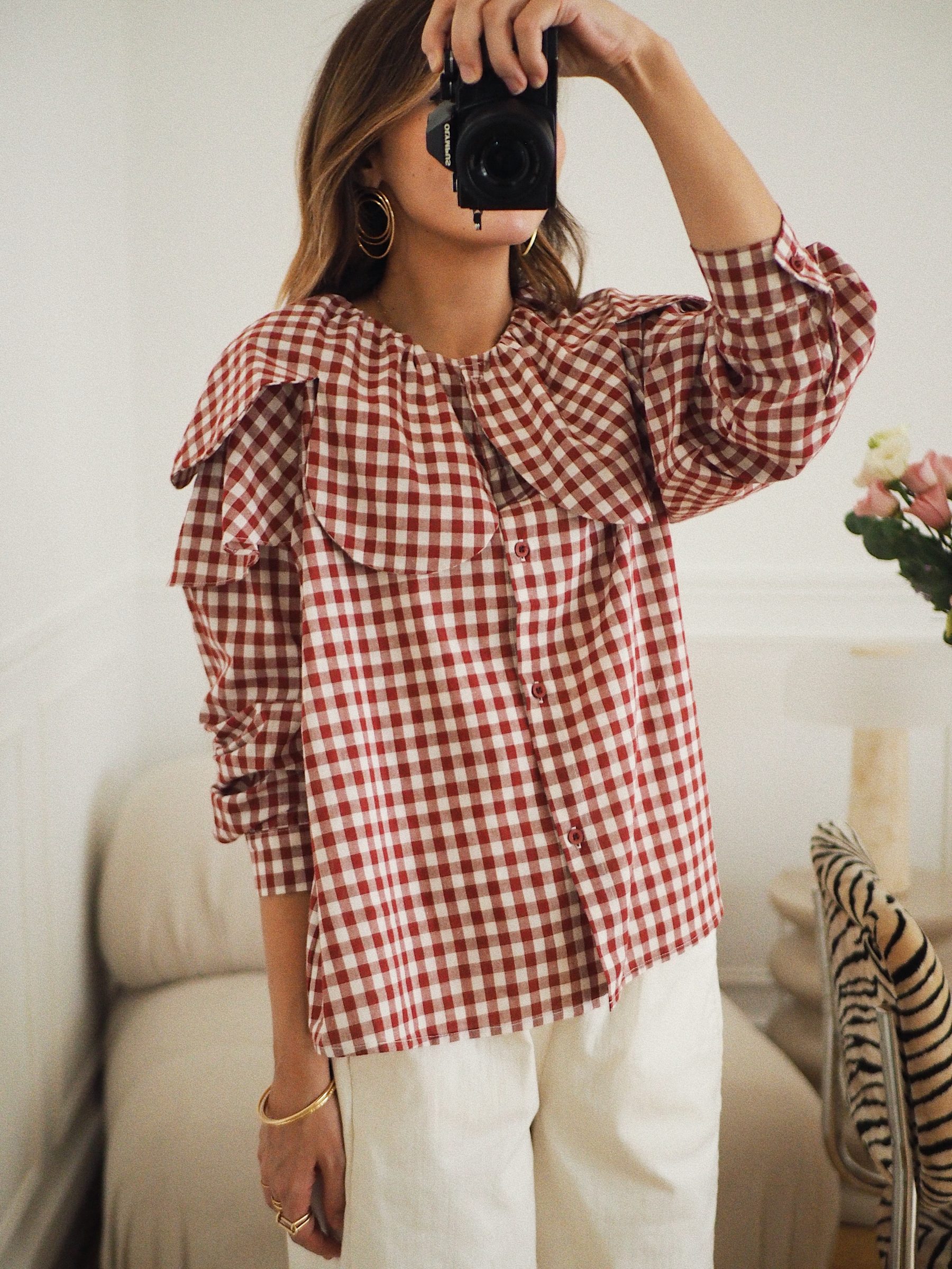 Blouse Gabi vichy rouge 6 Blouse Gabi vichy rouge 6