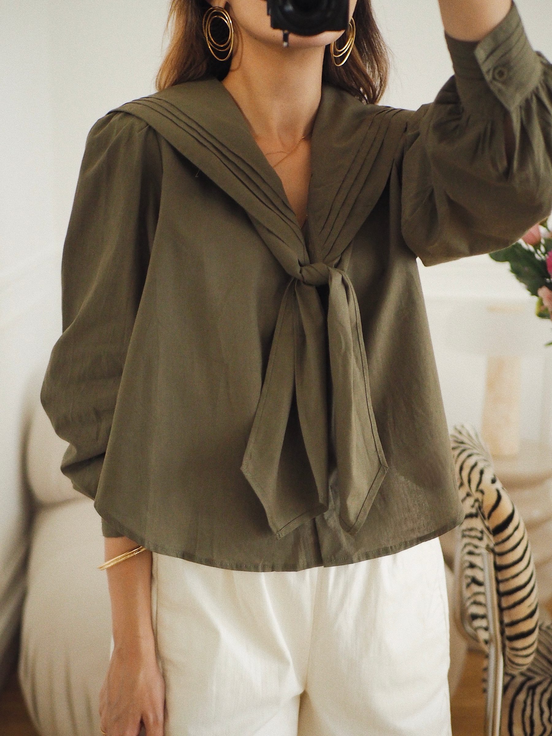 Blouse Ronda kaki 8 Blouse Ronda kaki 8