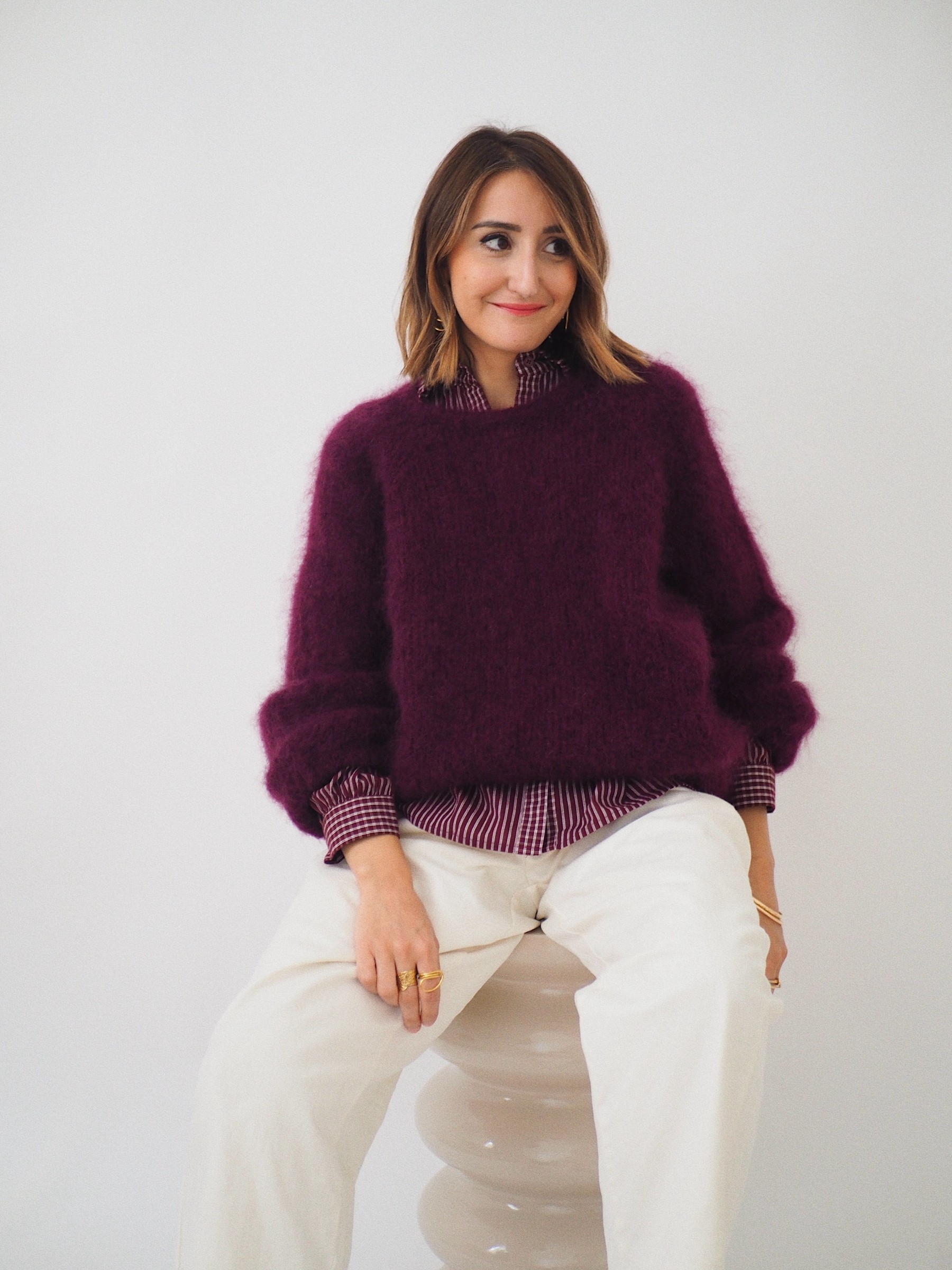 Pull Bergame Prune 6